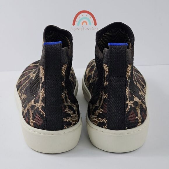 Rothy's Chelsea Wildcat Boot Leopard Cheetah High Top Slip On Sneakers - Picture 11 of 16